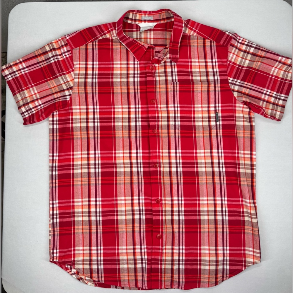2 Columbia Rapid Rivers Multicolor Plaid Button-Down Shirts Large Regular Fit - Picture 6 of 9